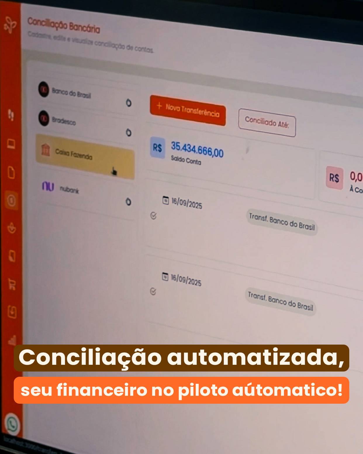 Conciliação automatizada, seu financeiro no piloto automatico